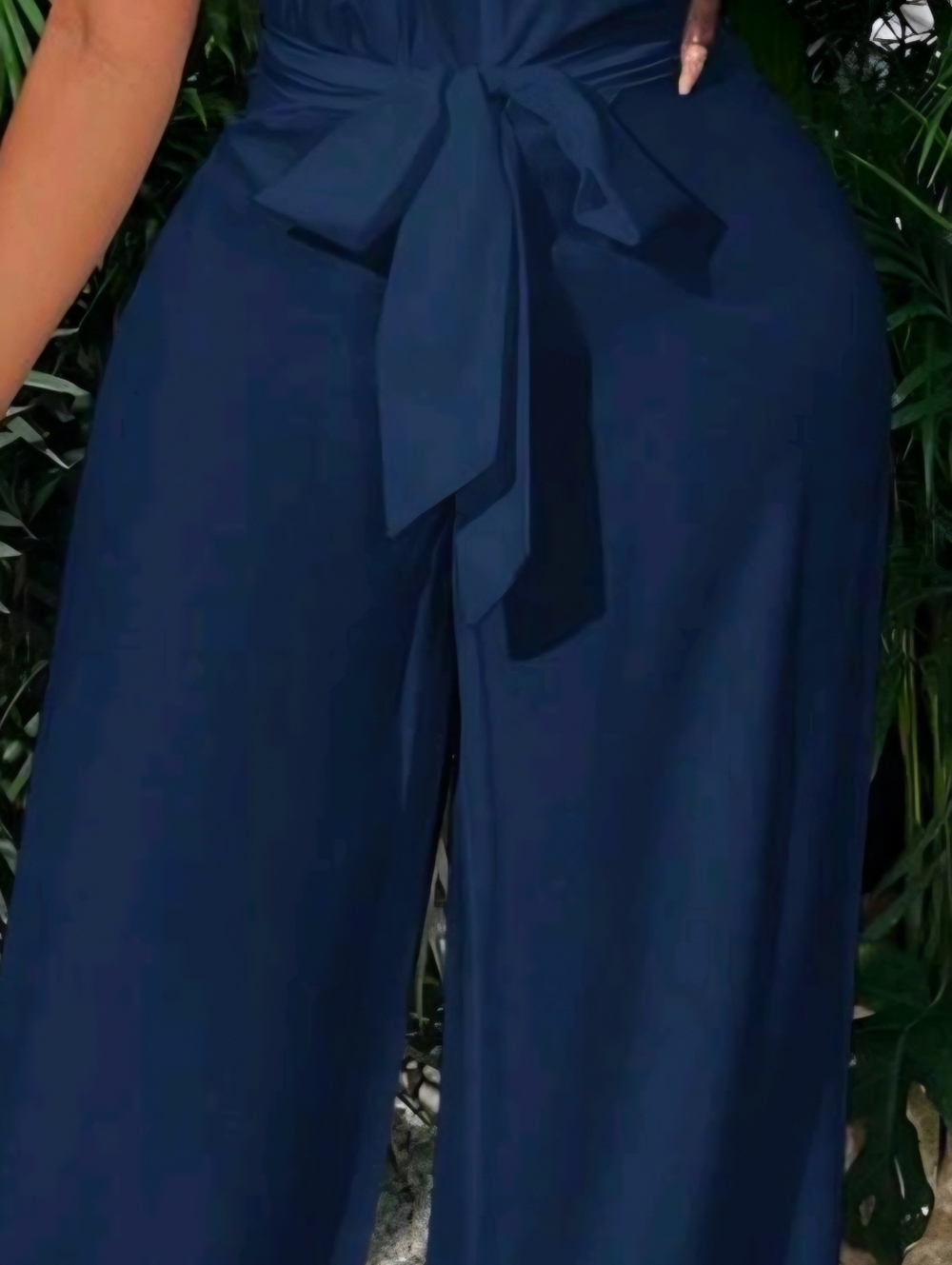 Navy Sleeveless Maxi Jumper With Backout - Picture 3 of 10